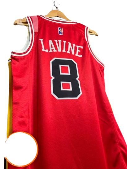 REGATA NBA CHICAGO BULLS ICON EDIÇÃO 75 ANOS ZACH LAVINE VERMELHA