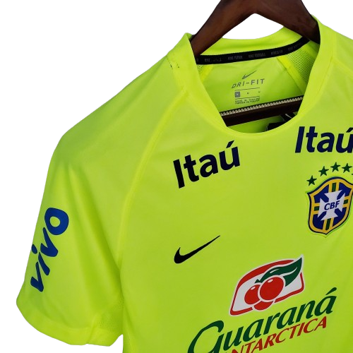 CAMISA DE TREINO SELEÇÃO BRASIL - VERDE FLUORESCENTE