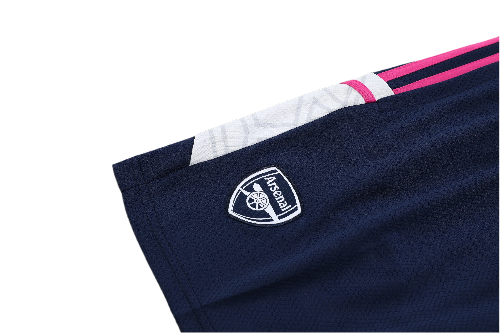 CONJUNTO TREINO ARSENAL REGATA+SHORT - BRANCO/ROSA 2023/24