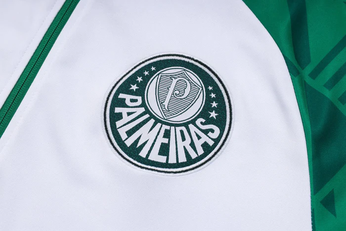 CONJUNTO TREINO PALMEIRAS JAQUETA+CALÇA - BRANCO/VERDE 2023/24