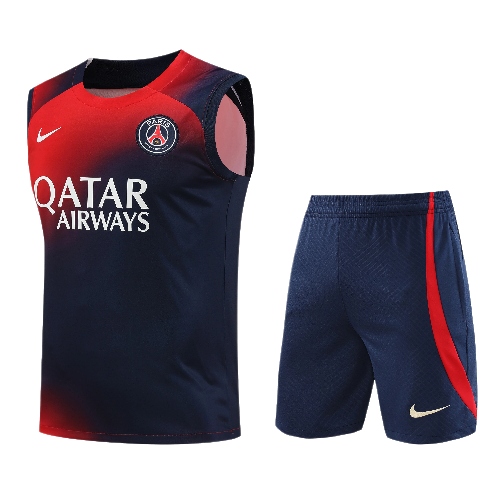 CONJUNTO TREINO PSG REGATA+SHORT - AZUL/VERMELHO 2022/23
