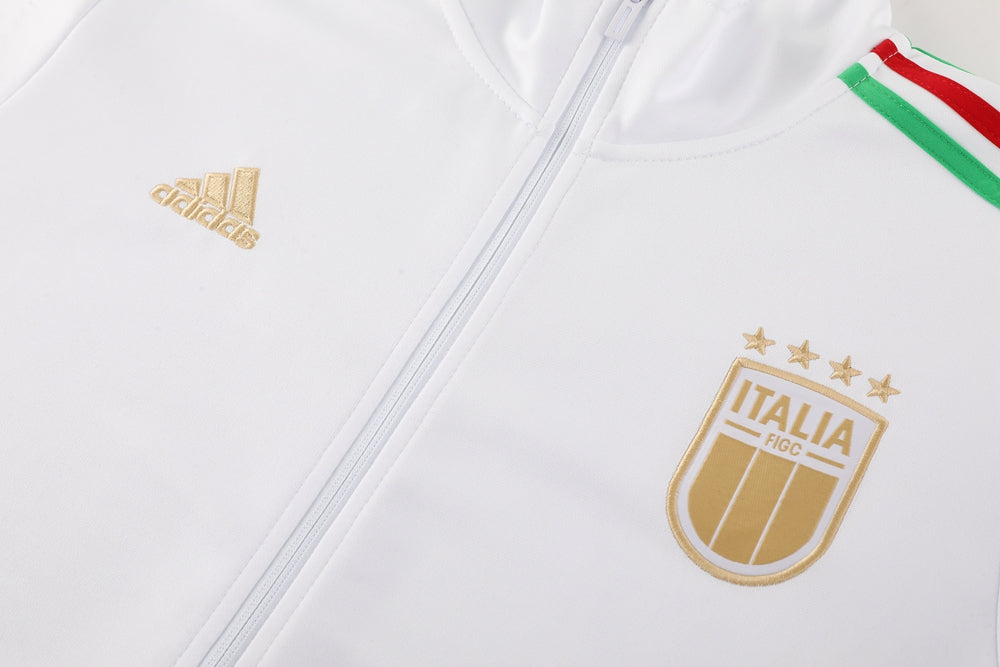 CONJUNTO TREINO ITALIA JAQUETA+CALÇA - BRANCO 2024/25