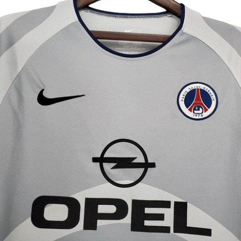 CAMISA PSG RETRÔ 2001/2002 BRANCA E CINZA
