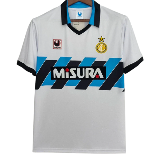 CAMISA INTER DE MILÃO VERSÃO RETRÔ BRANCA 1988/89