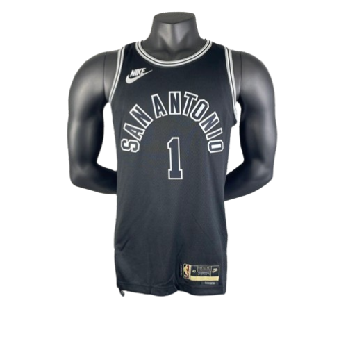 REGATA NBA SAN ANTONIO SPURS CLASSIC EDITION 22/23 VICTOR WEMBANYAMA PRETA