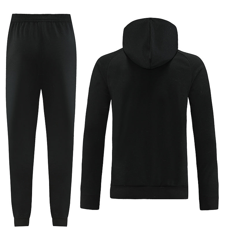 CONJUNTO TREINO MANCHESTER UNITED MOLETOM+CALÇA - PRETO 2022/23