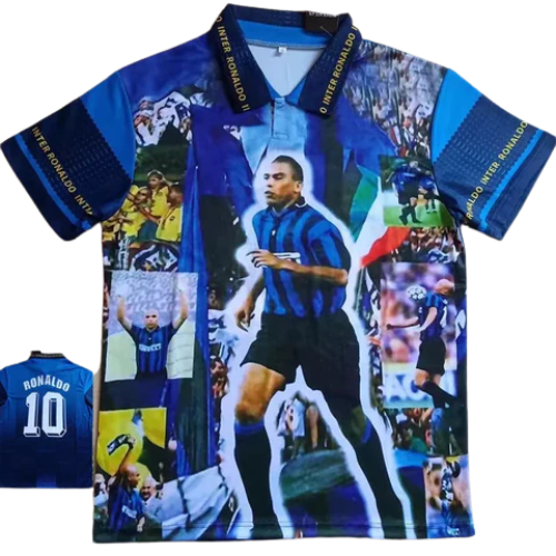 CAMISA INTER DE MILÃO VERSÃO RETRÔ RONALDO EDIÇÃO ESPECIAL 1997/98