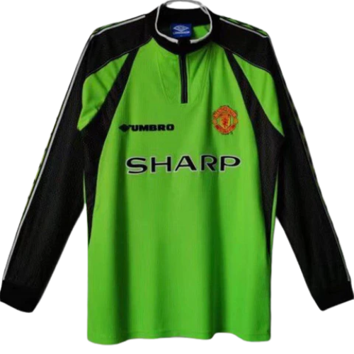 CAMISA VERSÃO RETRÔ GOLEIRO MANCHESTER UNITED 1998/99