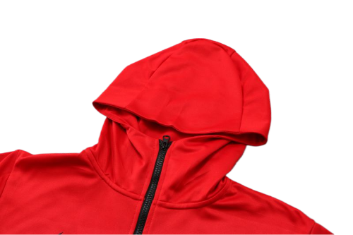 CONJUNTO TREINO COM CAPUZ PSG JAQUETA+CALÇA - VERMELHO 2021/22