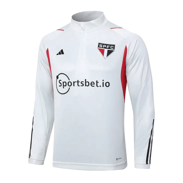 CONJUNTO TREINO SÃO PAULO JAQUETA+CALÇA - BRANCO 2023/24