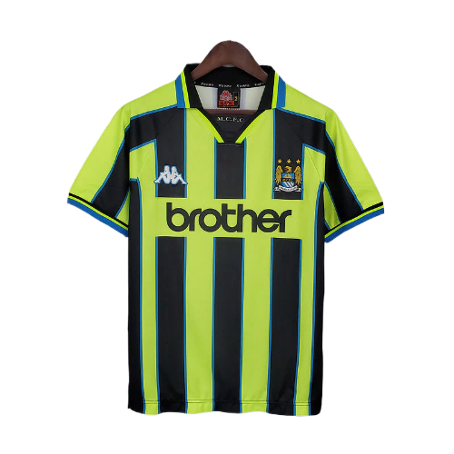 CAMISA MANCHESTER CITY RETRÔ II AMARELA E PRETA - 1998/1999