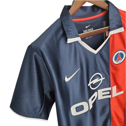 CAMISA PSG RETRÔ 2001/2002 AZUL E VERMELHA
