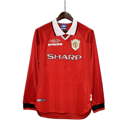 CAMISA MANGA LONGA MANCHESTER UNITED RETRO I 1999/2000 - VERMELHO