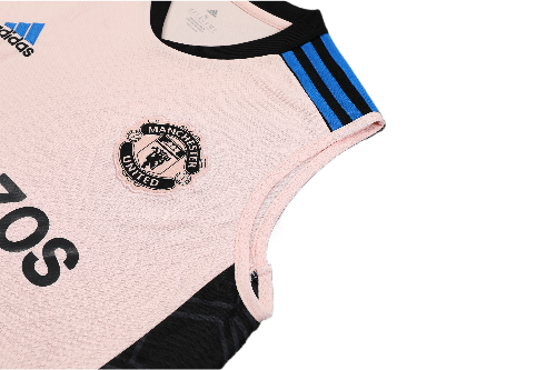 CONJUNTO TREINO MANCHESTER UNITED REGATA+SHORT - BEGE/AZUL 2023/24