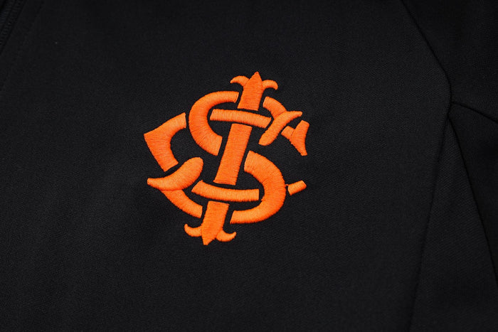 CONJUNTO TREINO INTERNACIONAL COM ZIP JAQUETA+CALÇA - PRETO 2023/24