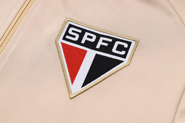 CONJUNTO TREINO SÃO PAULO JAQUETA+CALÇA - BEGE 2023/24