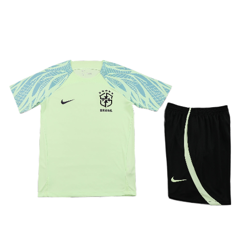 CONJUNTO TREINO BRASIL CAMISA+SHORT - VERDE LIMÃO 2023/24