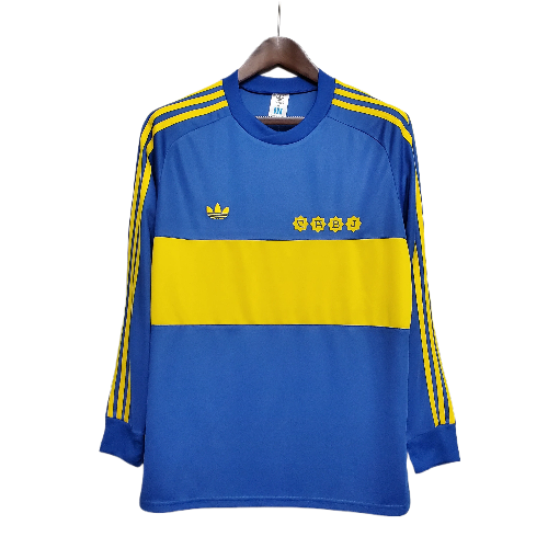 CAMISA RETRO MANGA LONGA BOCA JUNIORS 1981 - AZUL