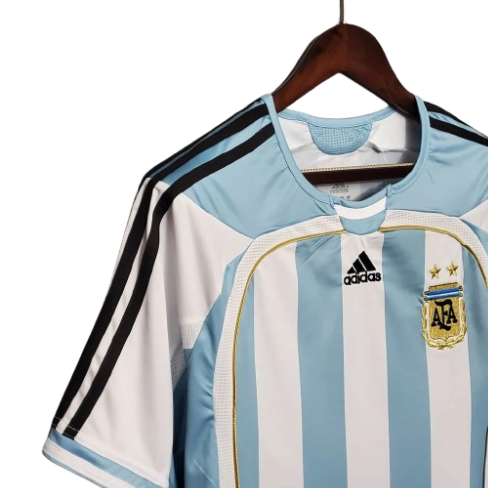 CAMISA SELEÇÃO ARGENTINA RETRÔ 2006 AZUL E BRANCA