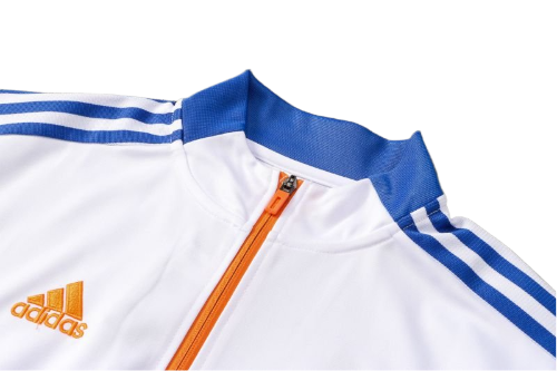 CONJUNTO TREINO REAL MADRID JAQUETA+CALÇA - BRANCO/AZUL 2022/23