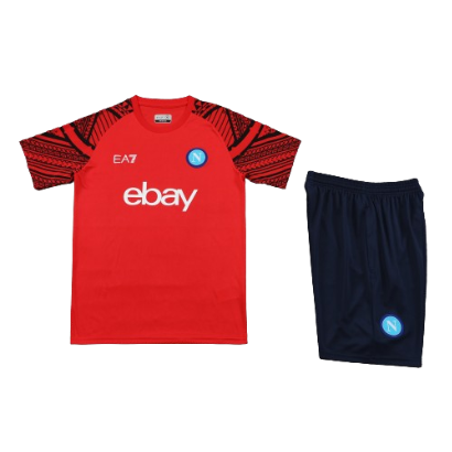 CONJUNTO TREINO NAPOLI CAMISA+SHORT - VERMELHO 2023/24