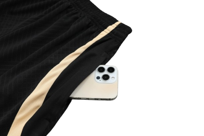CONJUNTO TREINO CHELSEA CAMISA+SHORT - PRETO/BRANCO 2023/24