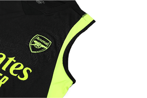 CONJUNTO TREINO ARSENAL REGATA+SHORT - PRETO 2023/24