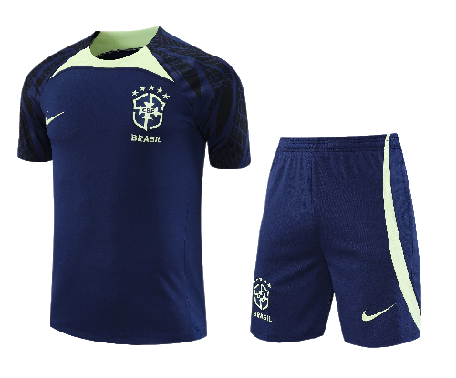 CONJUNTO TREINO BRASIL CAMISA+SHORT - AZUL 2023/24