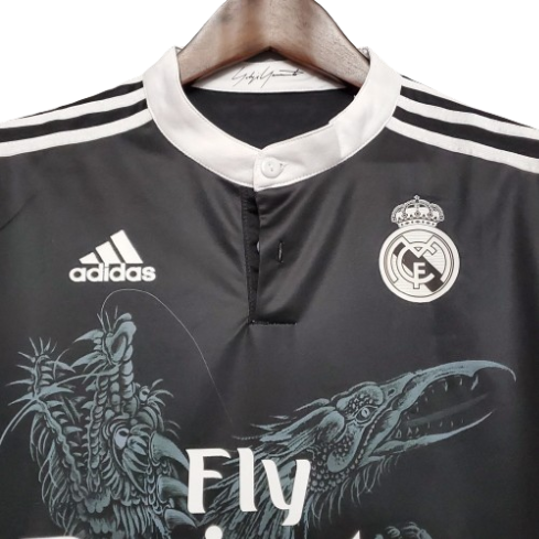 CAMISA RETRÔ MANGA LONGA REAL MADRID III - 2014/15 - PRETO