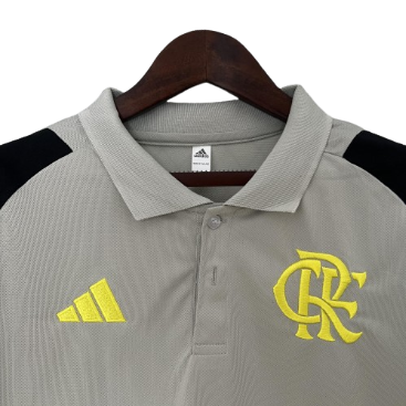 POLO FLAMENGO COMISSÃO TECNICA CINZA