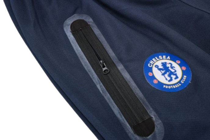CONJUNTO TREINO CHELSEA MOLETOM+CALÇA - AZUL ESCURO 2021/22