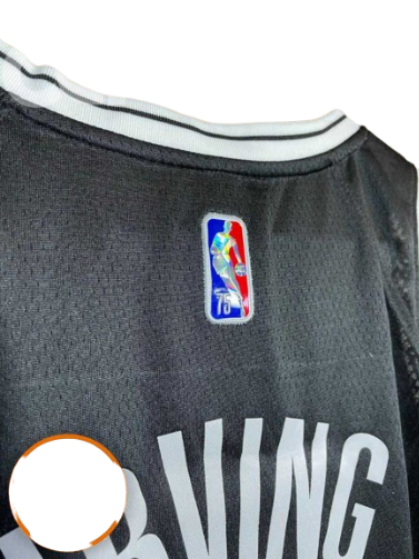 REGATA NBA BROOKLYN NETS ICON EDIÇÃO 75 ANOS KYRIE IRVING PRETA