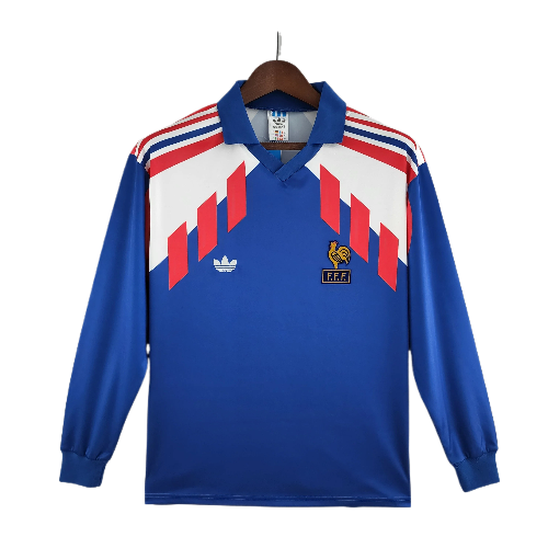 CAMISA MANGA LONGA RETRO FRANÇA 1988/89 - AZUL