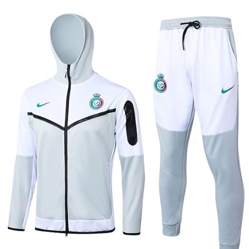 CONJUNTO JAQUETA BRANCA + CALÇA MOLETOM AL NASSAR 2023/24