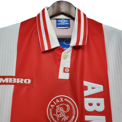 CAMISA AJAX RETRÔ 1997/1998 VERMELHA E BRANCA