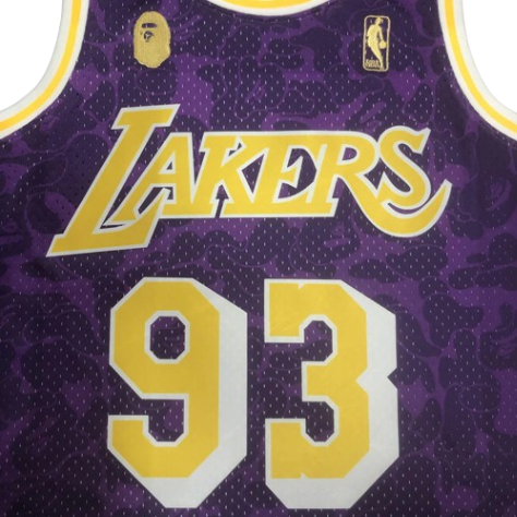 REGATA NBA BAPE X LAKERS MITCHELL & NESS ROXA