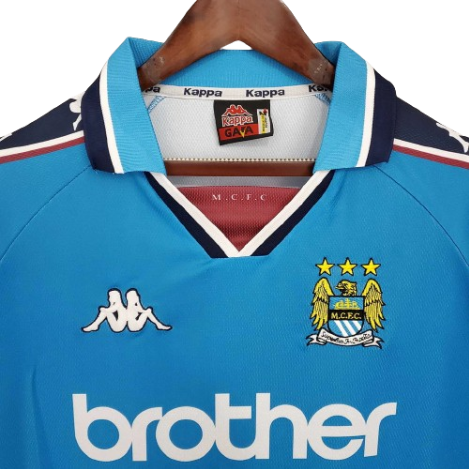 CAMISA MANCHESTER CITY RETRÔ I AZUL - 1997/1998