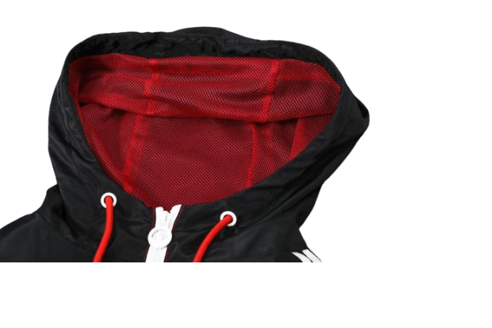 JAQUETA CORTA VENTO FLAMENGO VERMELHA, PRETA E BRANCA - 23/24