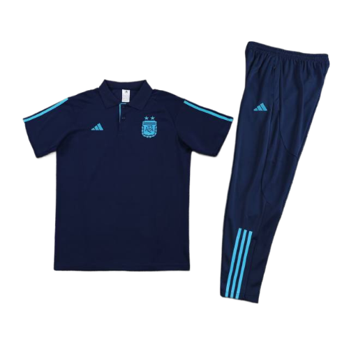 CONJUNTO ARGENTINA POLO+CALÇA - AZUL ESCURO 2022/23