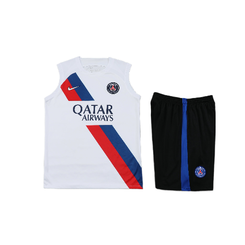CONJUNTO TREINO PSG REGATA+SHORT - BRANCO 2023/24