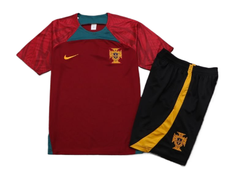 CONJUNTO TREINO PORTUGAL CAMISA+SHORT - VERMELHO 2022/23