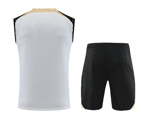 CONJUNTO TREINO CHELSEA REGATA+SHORT - BRANCO/OURO 2022/23