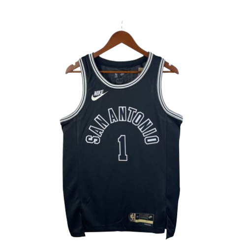 REGATA NBA SAN ANTONIO SPURS CLASSIC EDITION 22/23 VICTOR WEMBANYAMA PRETA