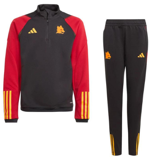 CONJUNTO TREINO ROMA JAQUETA+CALÇA - PRETO 2021/22