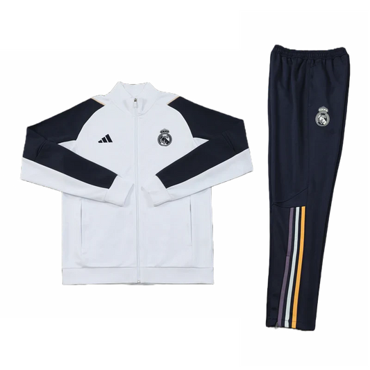 CONJUNTO TREINO REAL MADRID JAQUETA+CALÇA - BRANCO 2021/22
