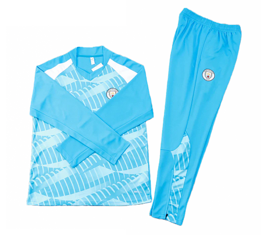 CONJUNTO TREINO MANCHESTER CITY JAQUETA+CALÇA - CELESTE 2023/24
