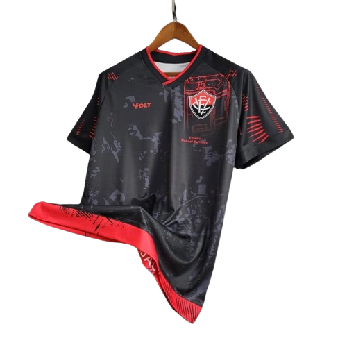 CAMISA VITÓRIA AQUECIMENTO PRETA - 2024