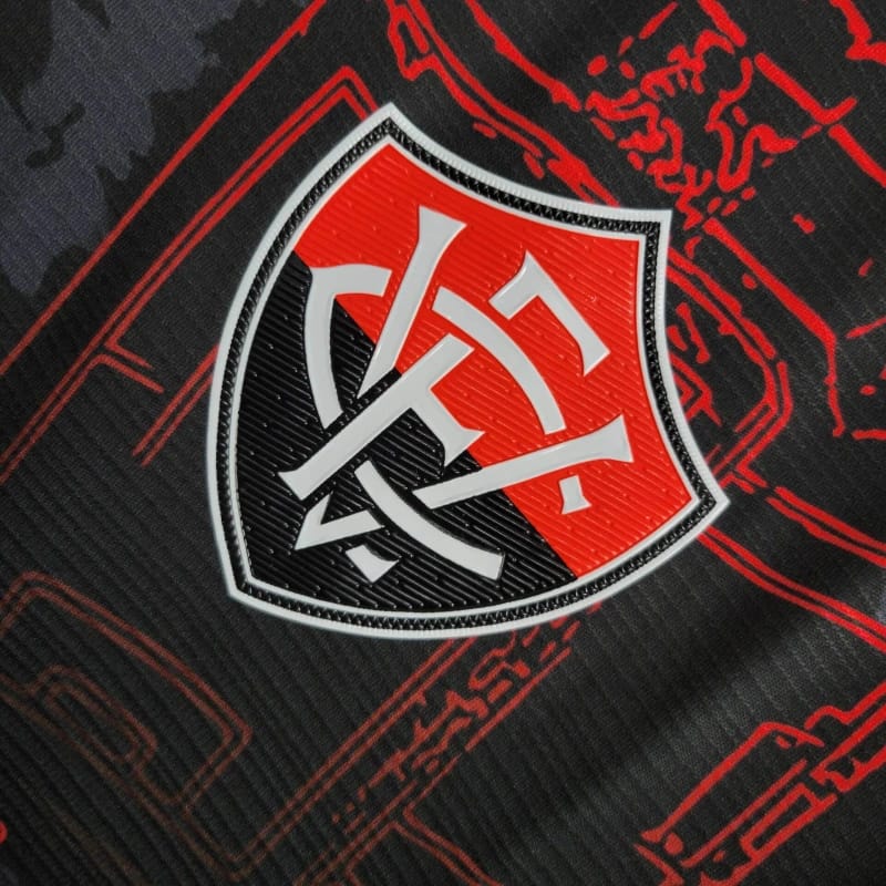 CAMISA VITÓRIA AQUECIMENTO PRETA - 2024