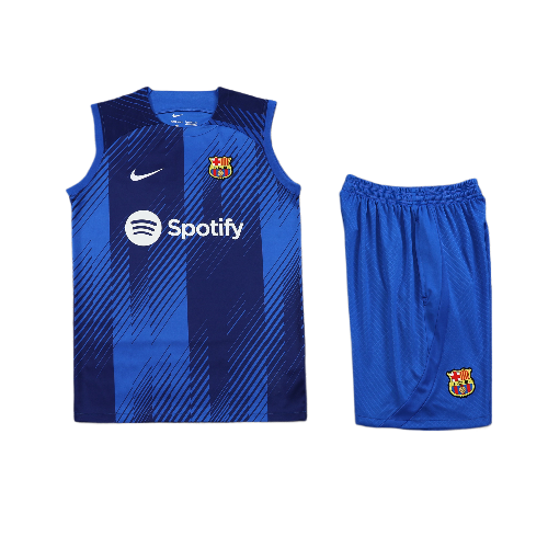 CONJUNTO TREINO BARCELONA REGATA+SHORT - AZUL DEGRADÉ 2023/24
