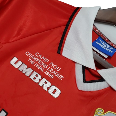 CAMISA MANGA LONGA MANCHESTER UNITED RETRO I 1999/2000 - VERMELHO